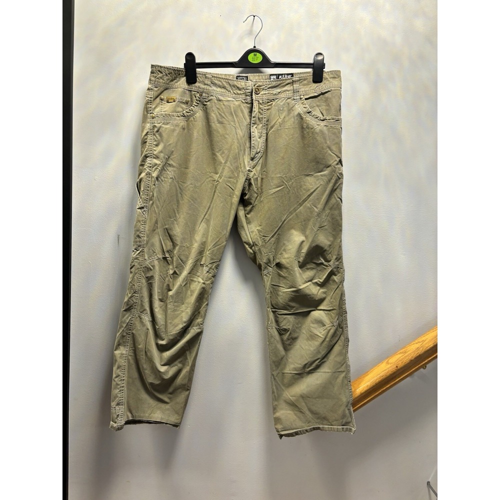 Kuhl Rydr Pants Mens 38x30 Khaki Tan Good Condition Articulated Knee Workwear